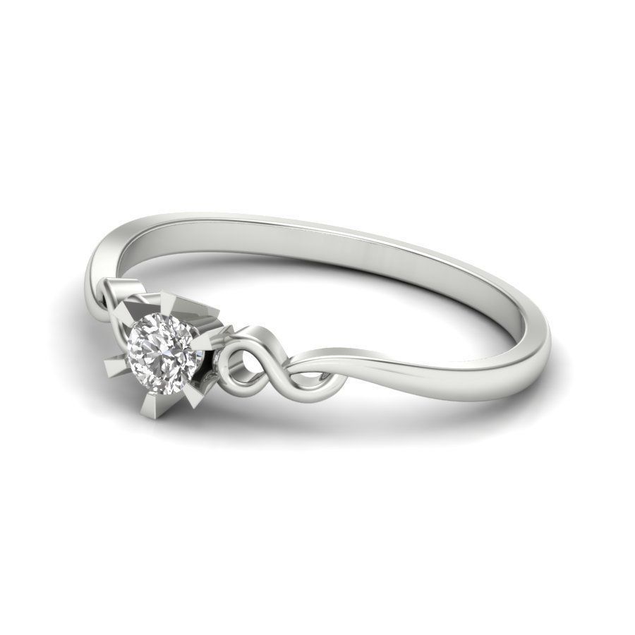 solitaire wedding engagement ring 3dm render detail 3D print model_8