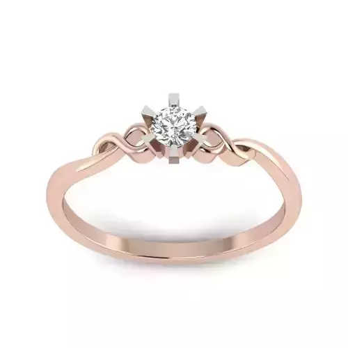 solitaire wedding engagement ring 3dm render detail 3D print model