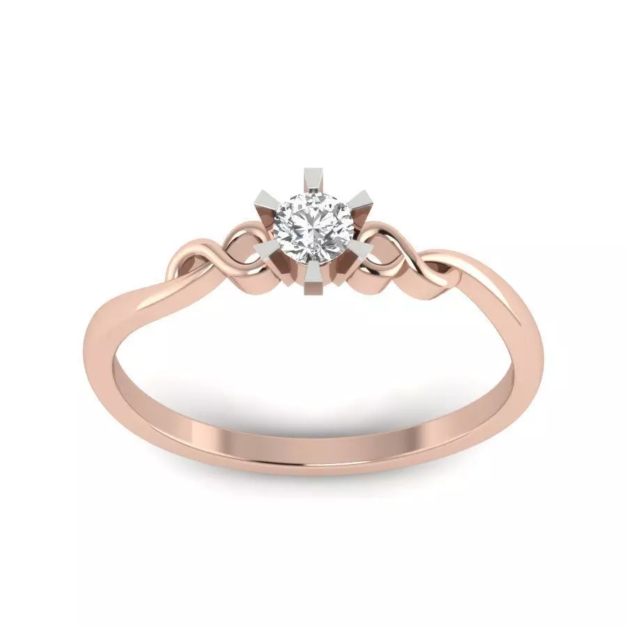 solitaire wedding engagement ring 3dm render detail 3D print model_0