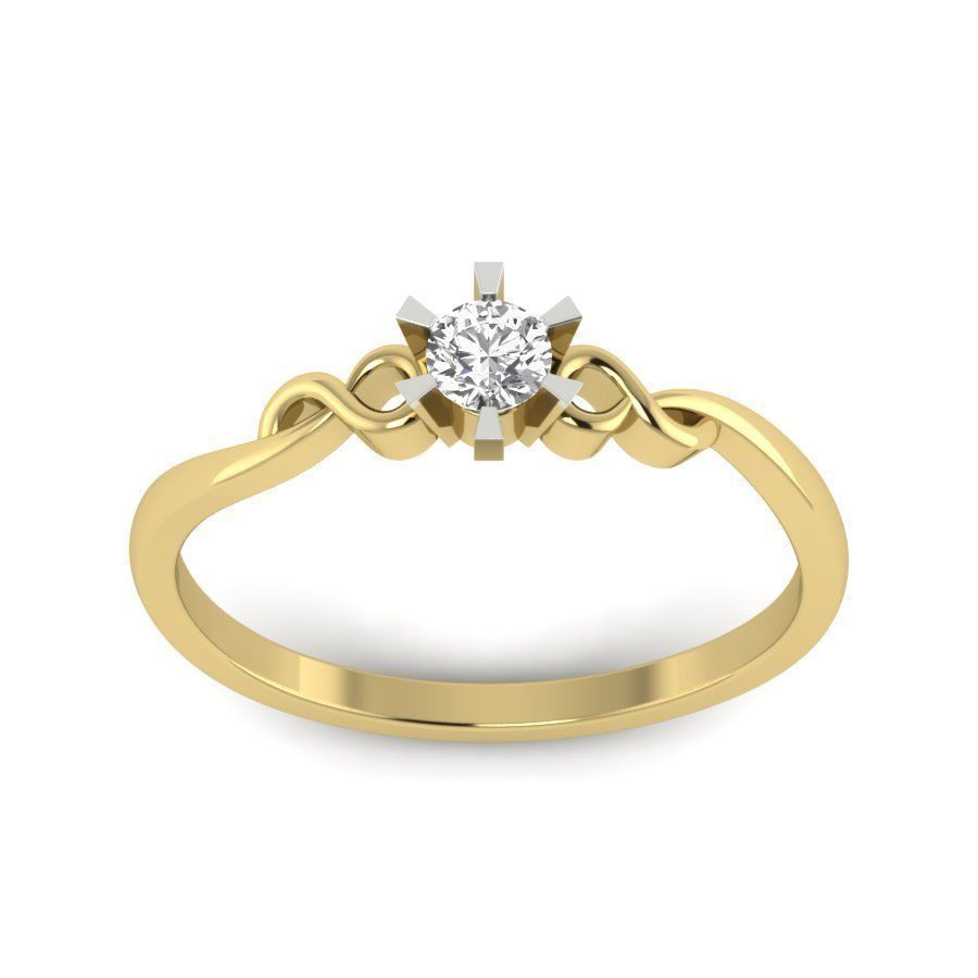 solitaire wedding engagement ring 3dm render detail 3D print model_2