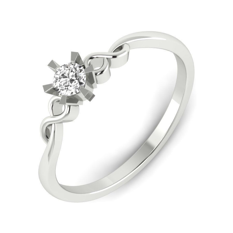 solitaire wedding engagement ring 3dm render detail 3D print model_13