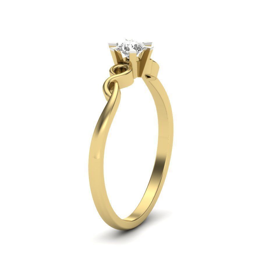 solitaire wedding engagement ring 3dm render detail 3D print model_4