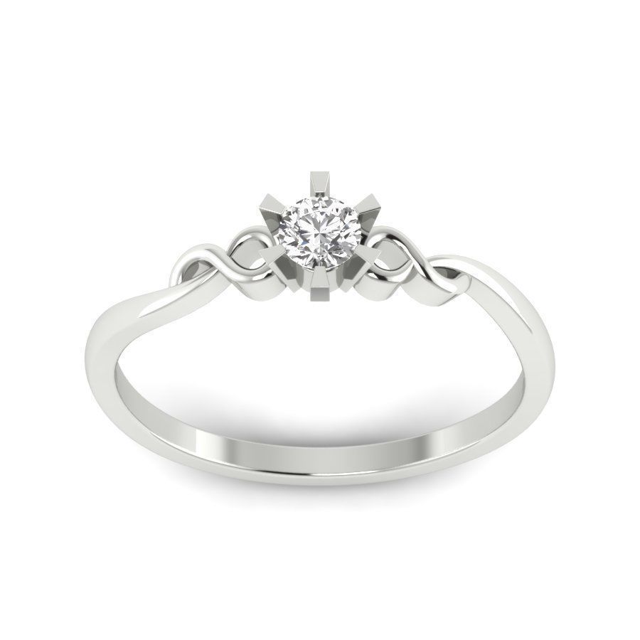 solitaire wedding engagement ring 3dm render detail 3D print model_14