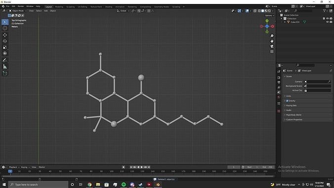 Weed THC Chemical carbon frame 3D print model