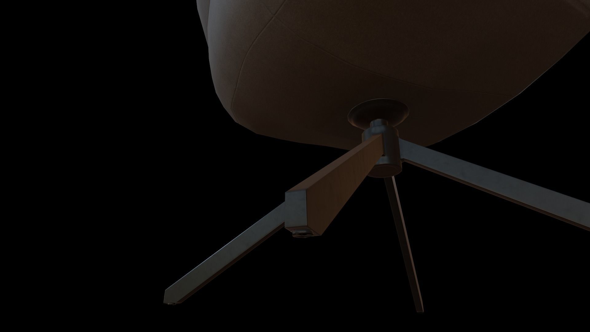 Leather armchair Low-poly 3D model_10