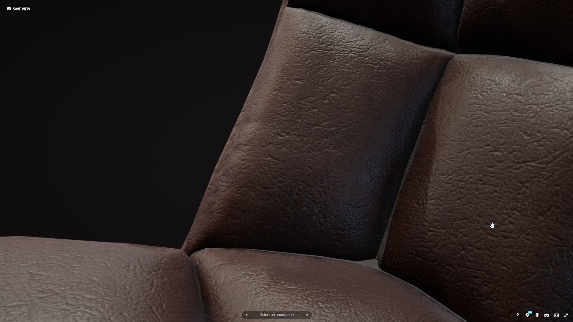 Leather armchair Low-poly 3D model_15