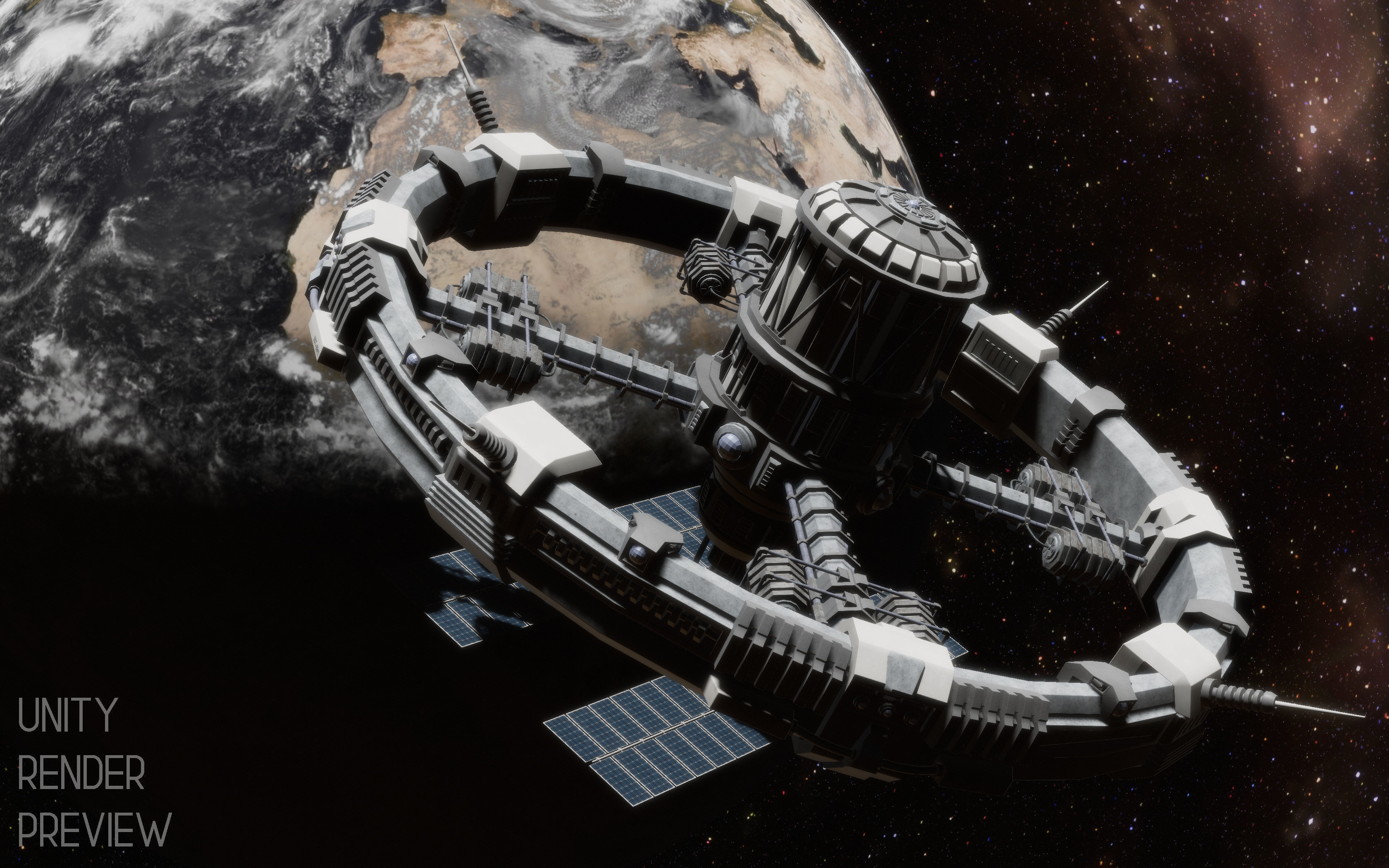 Sci-Fi Space Station 3D model_2