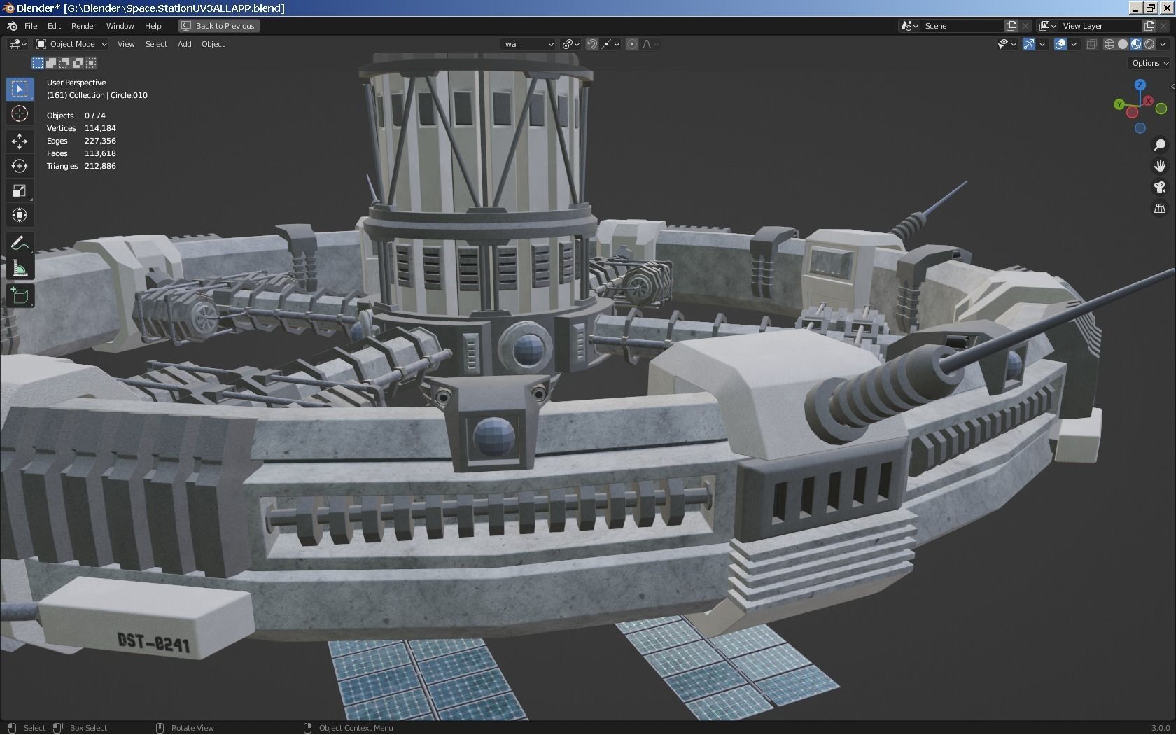 Sci-Fi Space Station 3D model_16