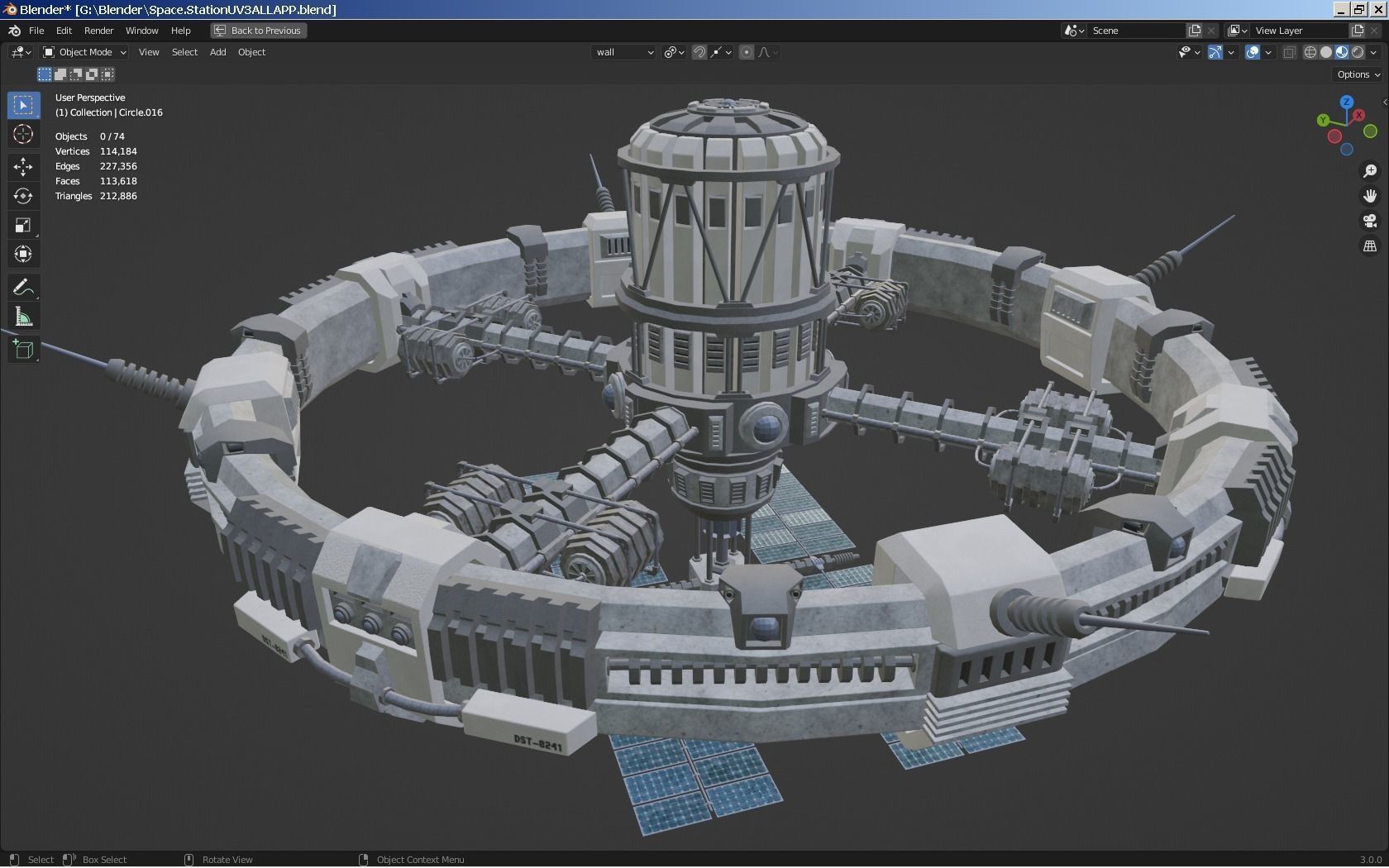 Sci-Fi Space Station 3D model_12