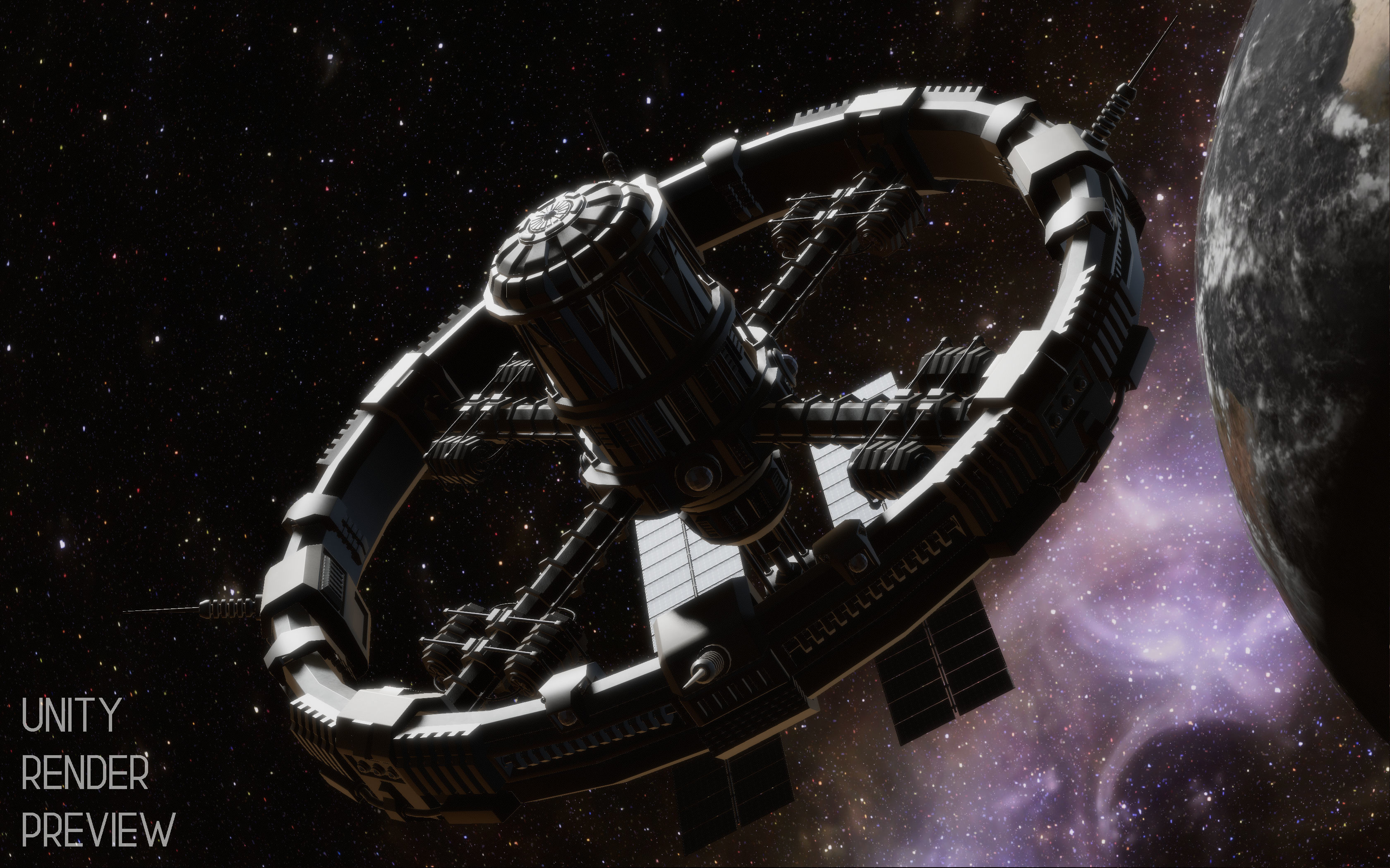 Sci-Fi Space Station 3D model_6