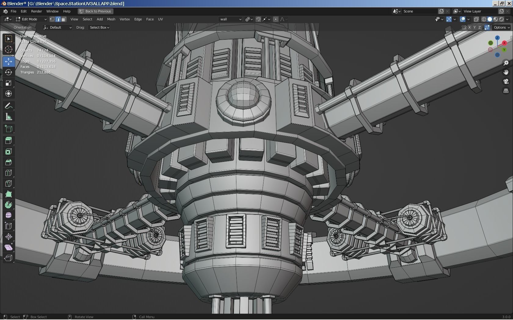 Sci-Fi Space Station 3D model_23