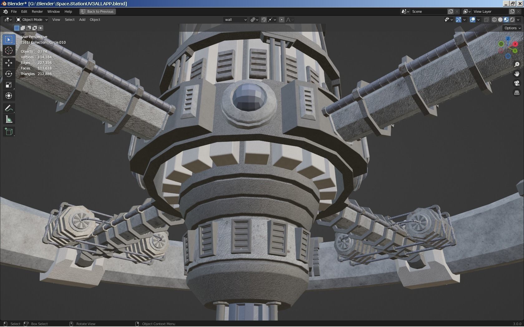 Sci-Fi Space Station 3D model_22
