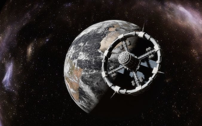 Sci-Fi Space Station 3D model