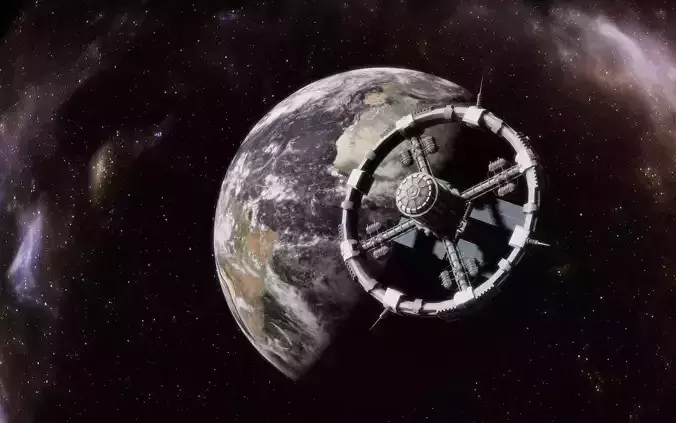 Sci-Fi Space Station 3D model