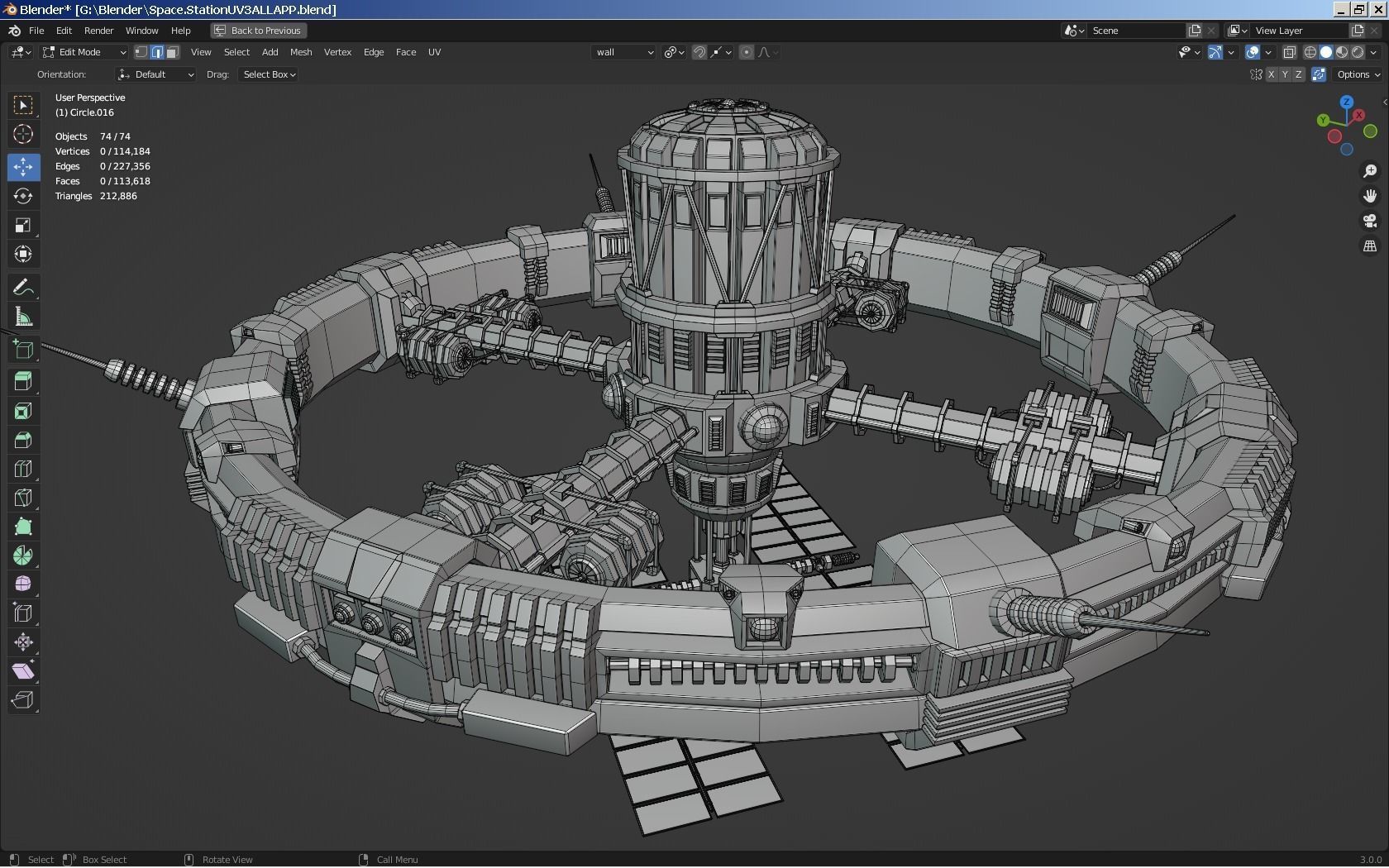 Sci-Fi Space Station 3D model_13