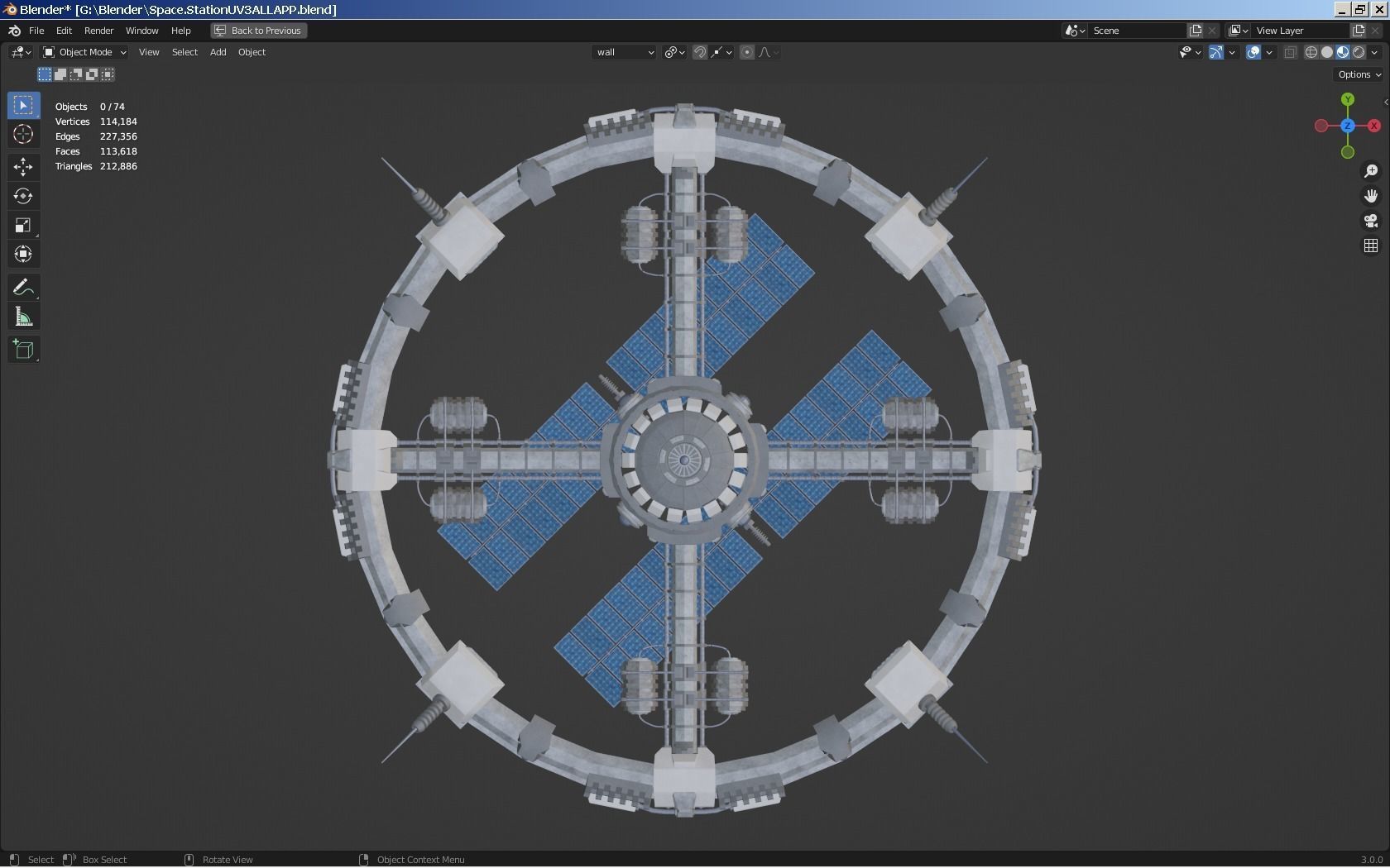 Sci-Fi Space Station 3D model_30