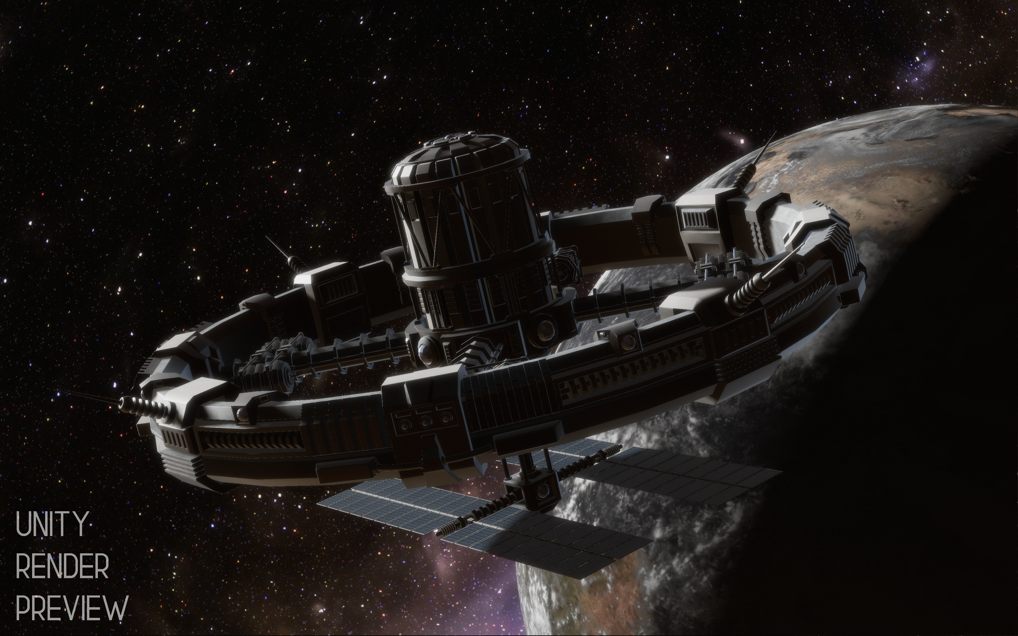 Sci-Fi Space Station 3D model_5