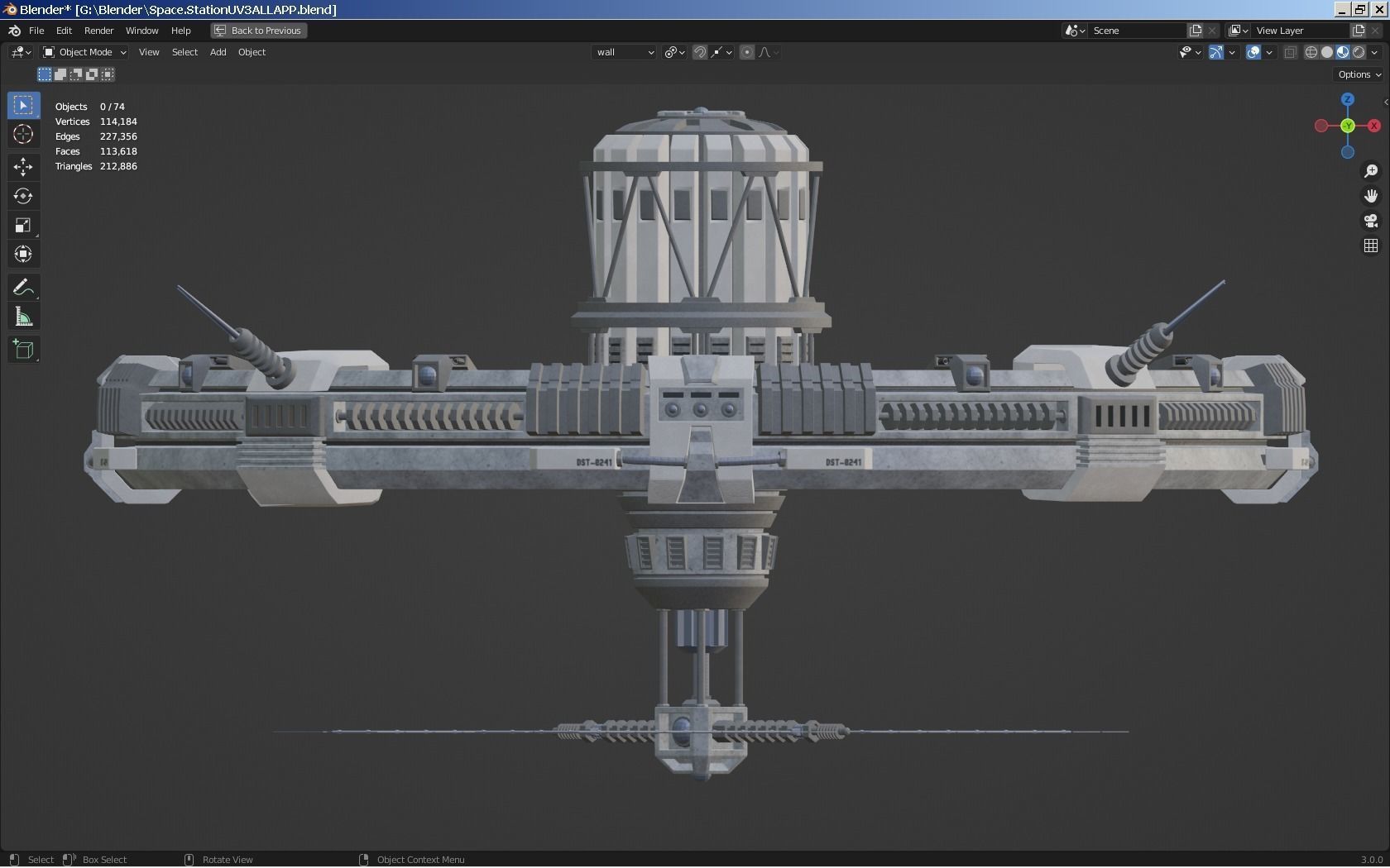 Sci-Fi Space Station 3D model_28