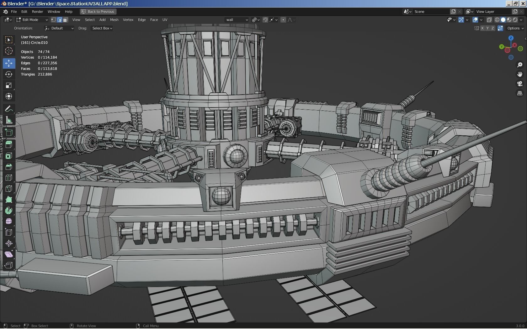 Sci-Fi Space Station 3D model_17