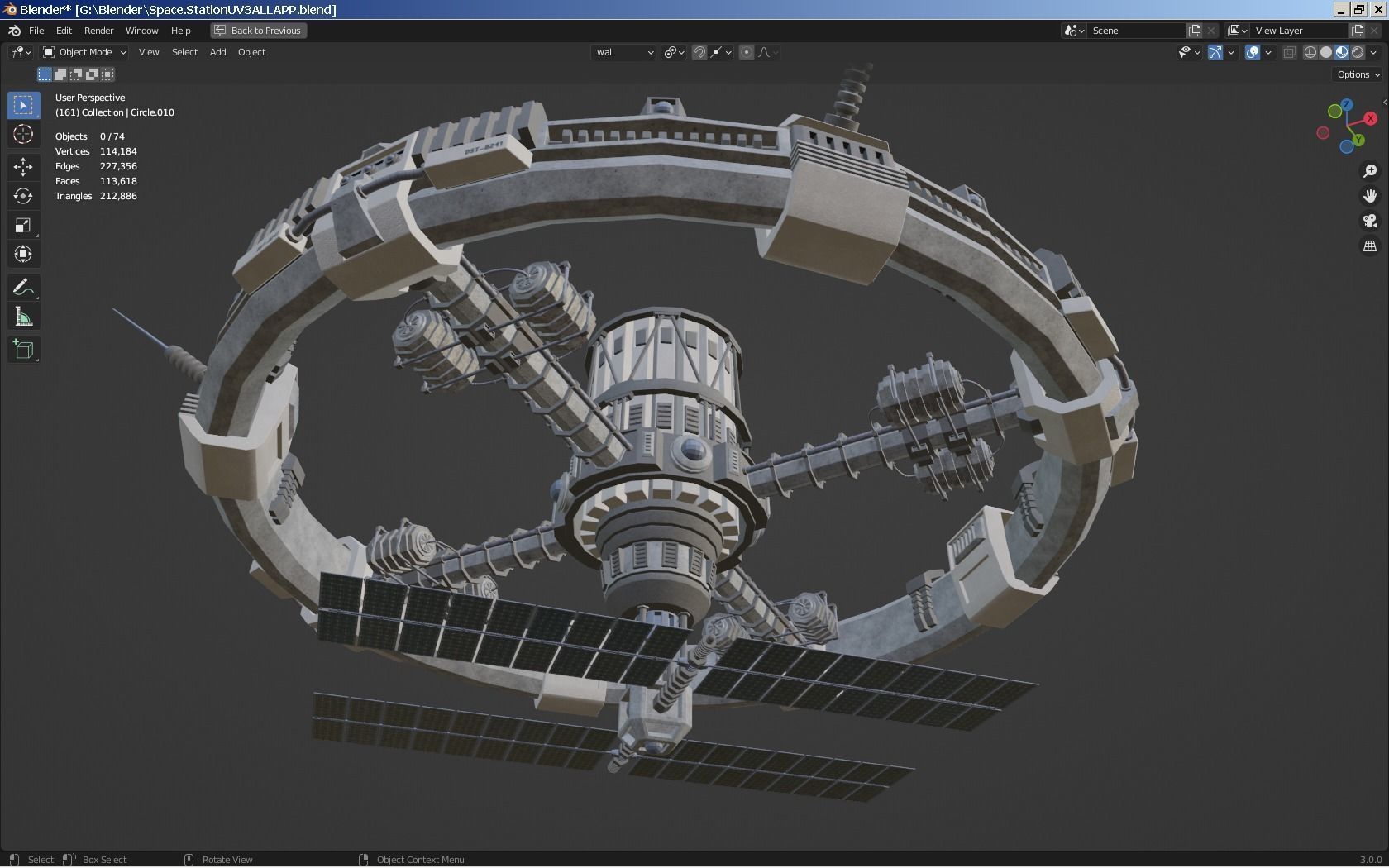 Sci-Fi Space Station 3D model_24