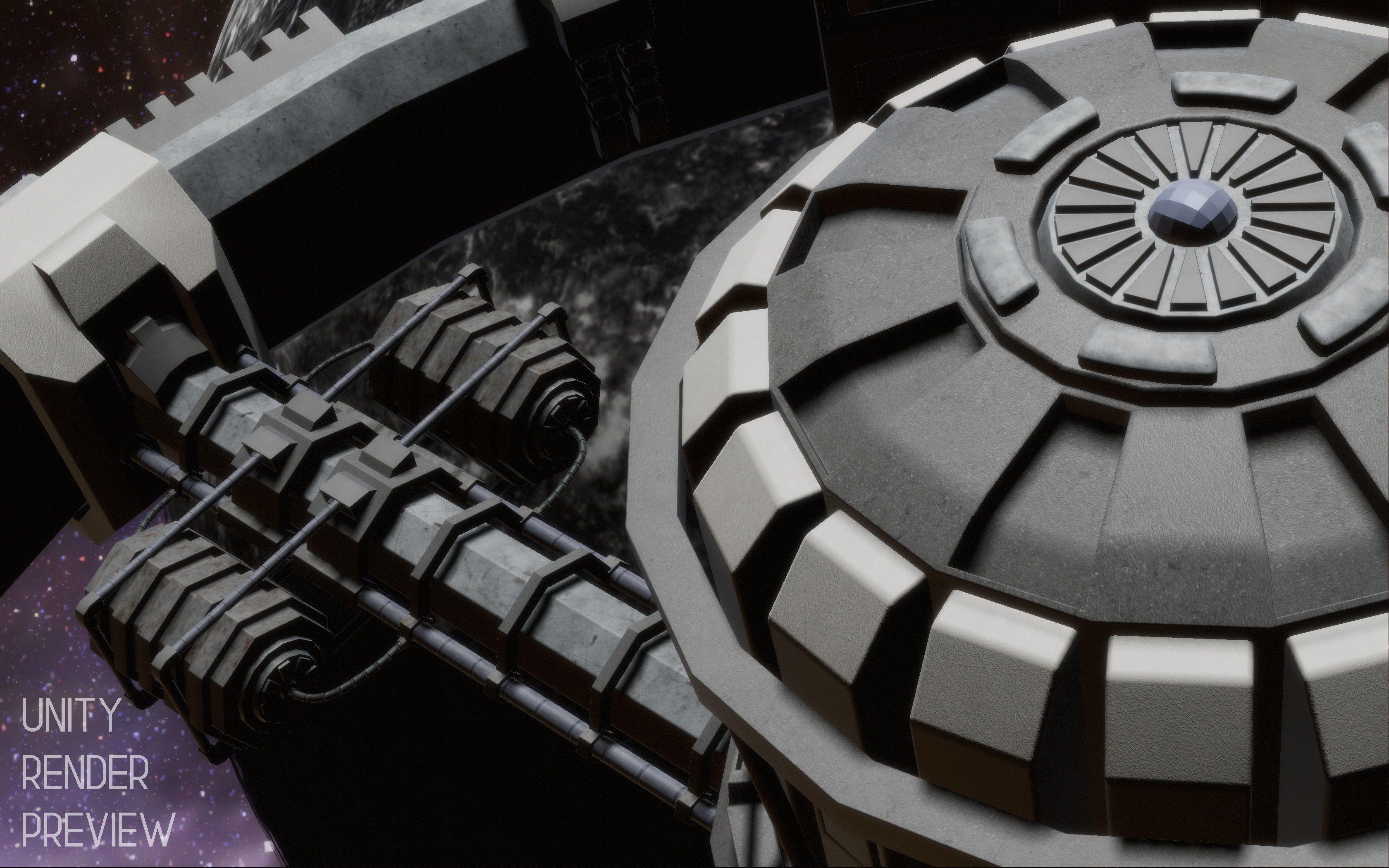 Sci-Fi Space Station 3D model_8