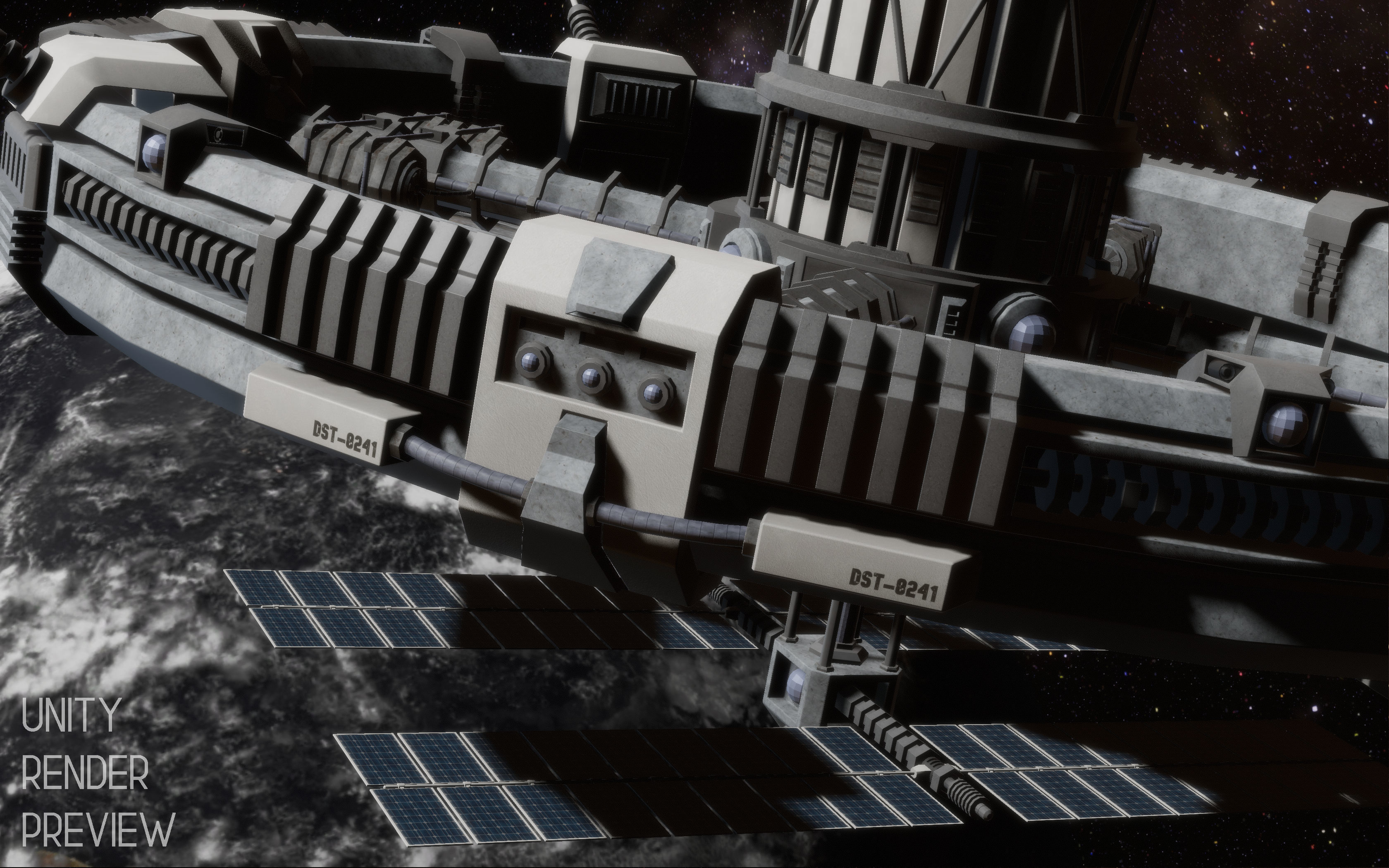 Sci-Fi Space Station 3D model_7