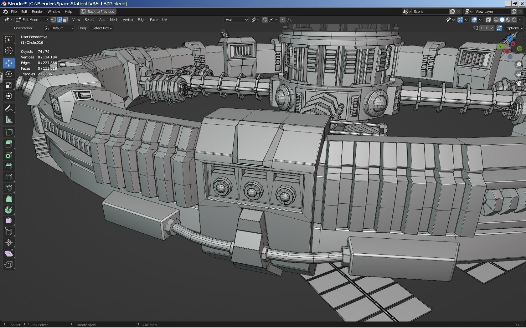 Sci-Fi Space Station 3D model_15