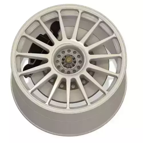 3d printable Audi DTM 2009 wheel with brake discs 3D print model