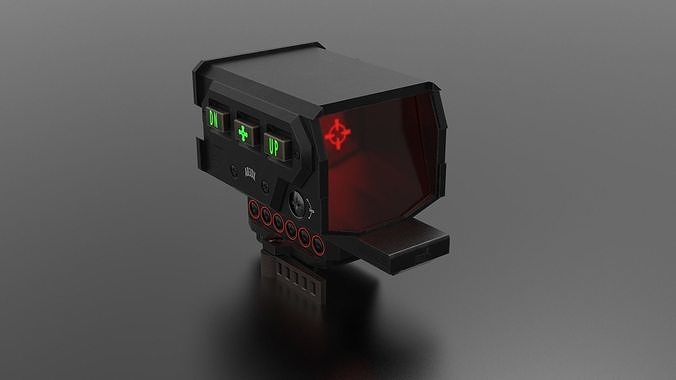 Bestscope device with light Low-poly 3D model
