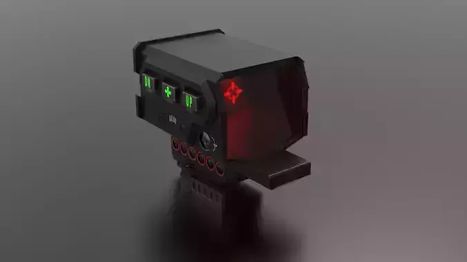 Bestscope device with light Low-poly 3D model