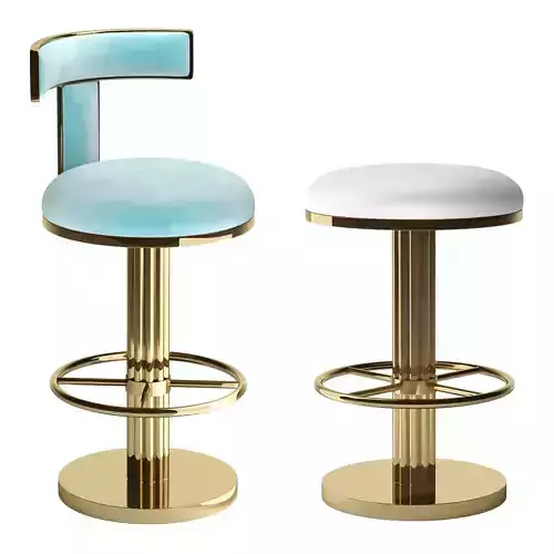 Modern Brushed Gold bar chair