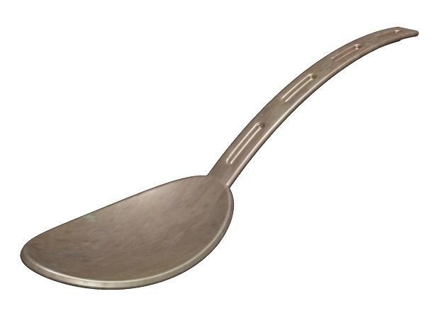Antique Table Spoon Low-poly 3D model_1