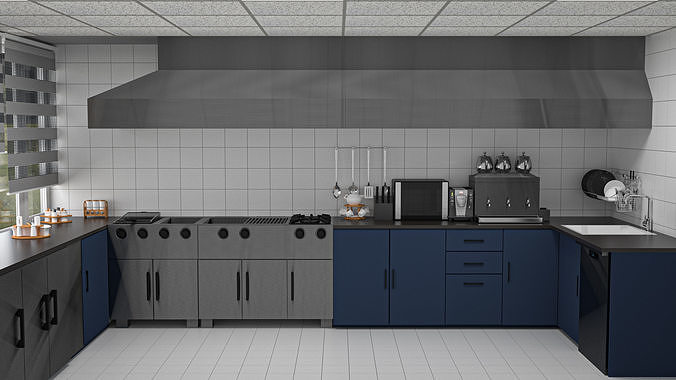 Professional Kitchen  3D model