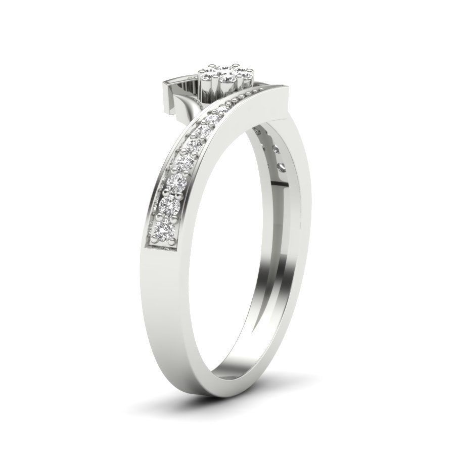 Engagement ring  3D print model_12