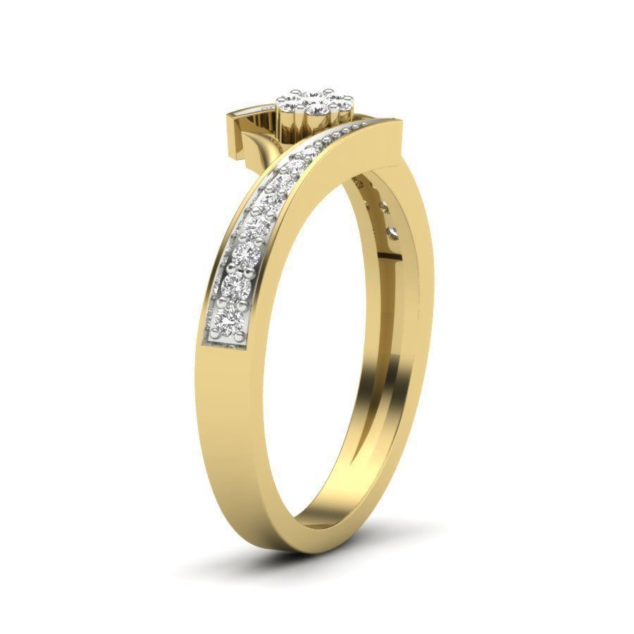 Engagement ring  3D print model_3