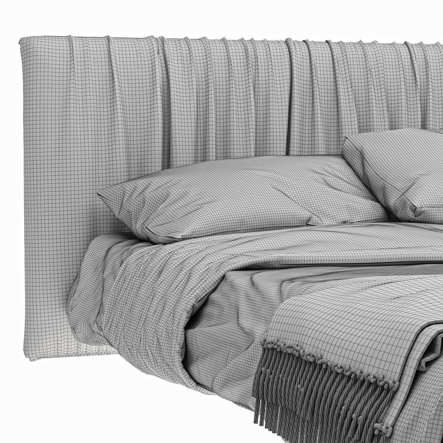 Suspended double bed FLUTTUA REPLIS By Lago 3D model_6