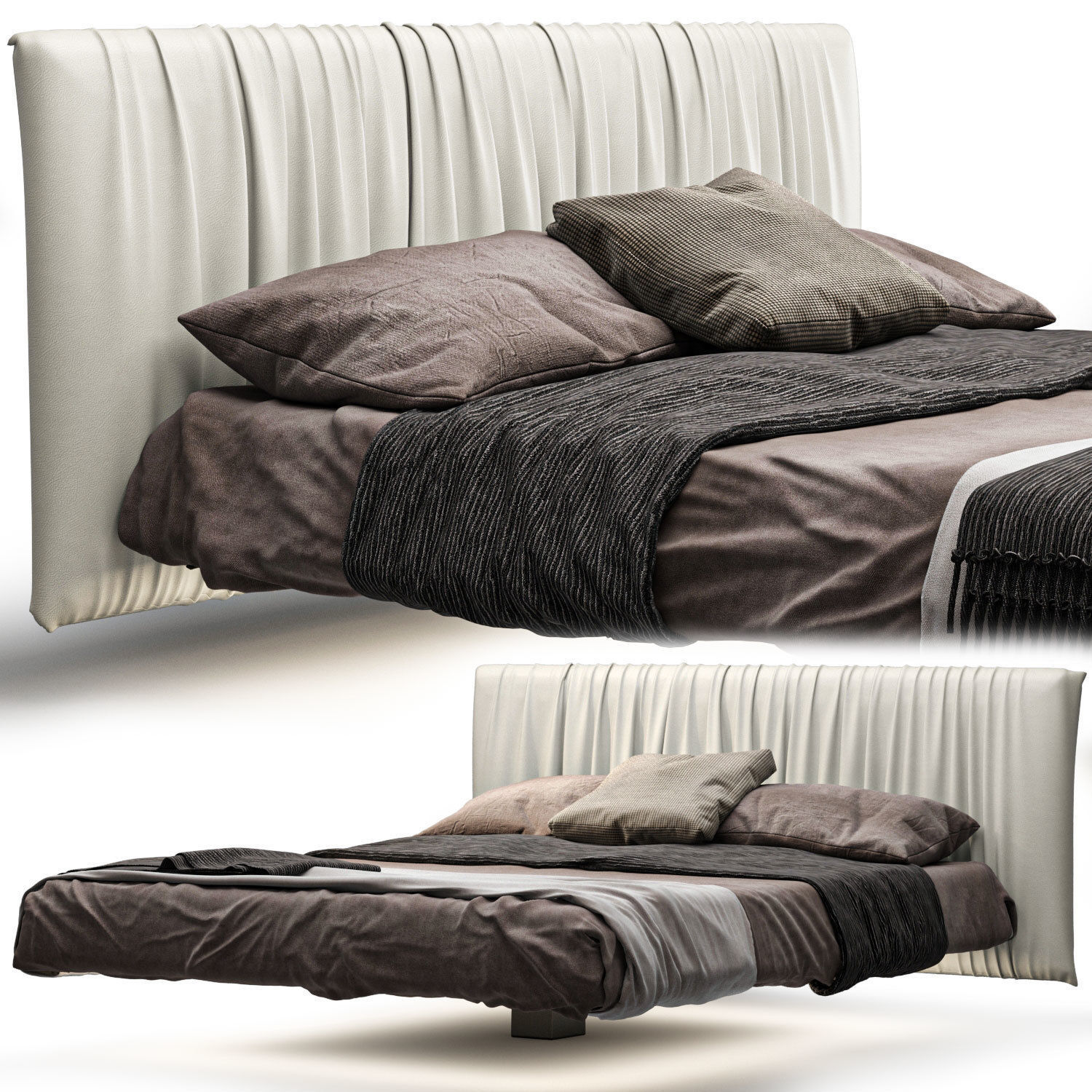 Suspended double bed FLUTTUA REPLIS By Lago 3D model_1