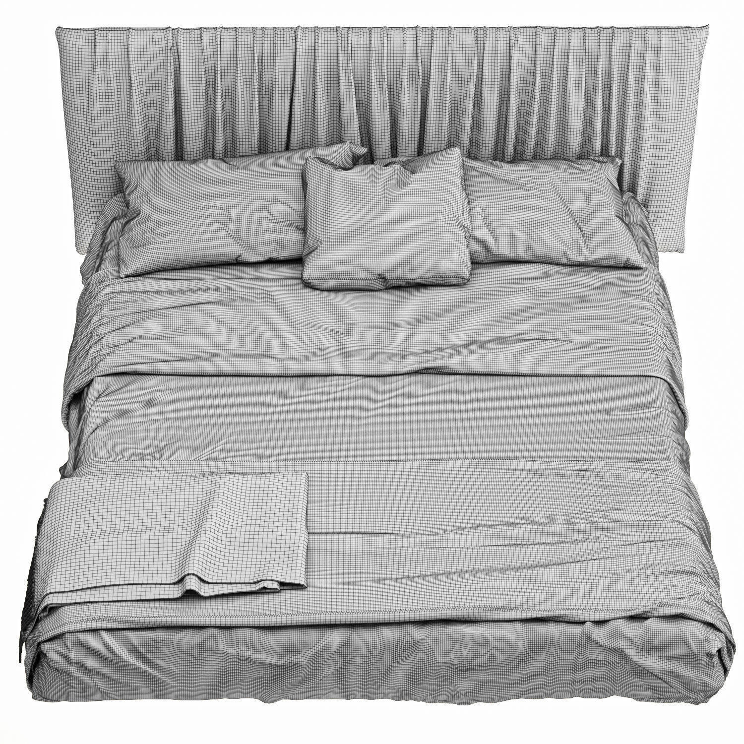 Suspended double bed FLUTTUA REPLIS By Lago 3D model_5