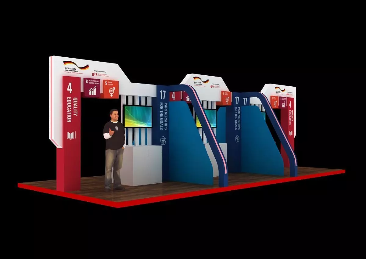 Booth exhibition 3D print model_0