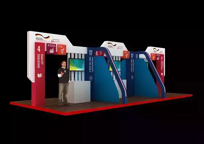 Booth exhibition 3D print model