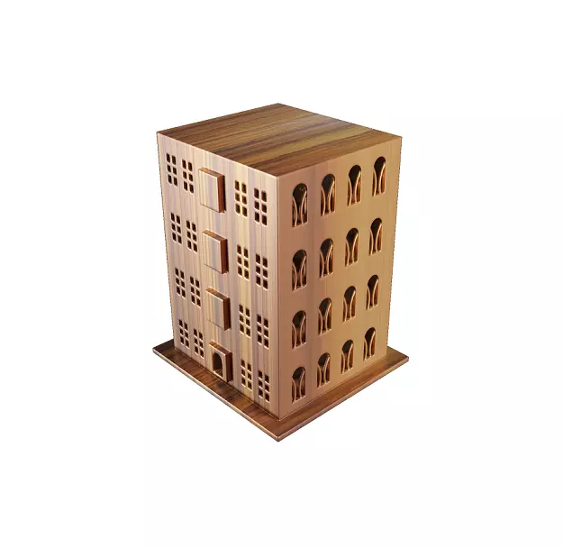 Spectacular Wooden Apartment 3D model_0