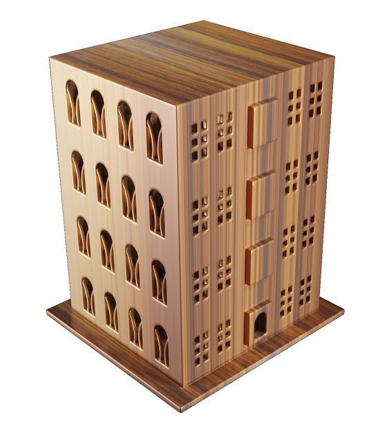 Spectacular Wooden Apartment 3D model_2