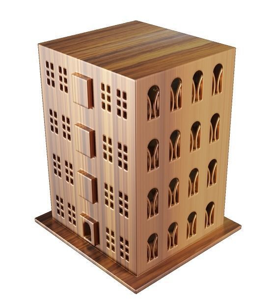 Spectacular Wooden Apartment 3D model_1