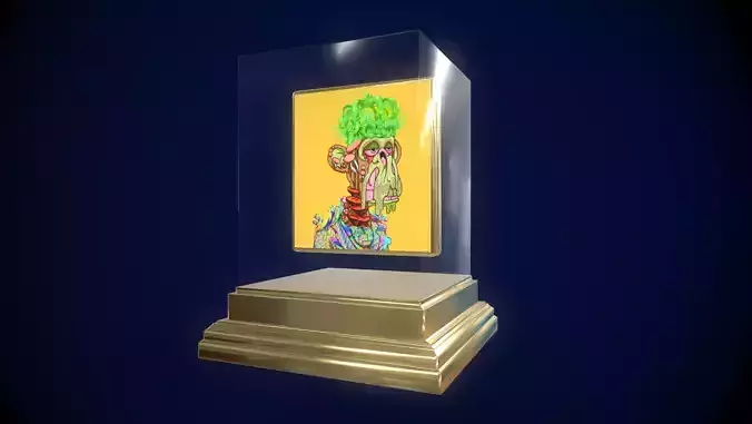 Mutant Ape 13 Gold Club Low-poly 3D model
