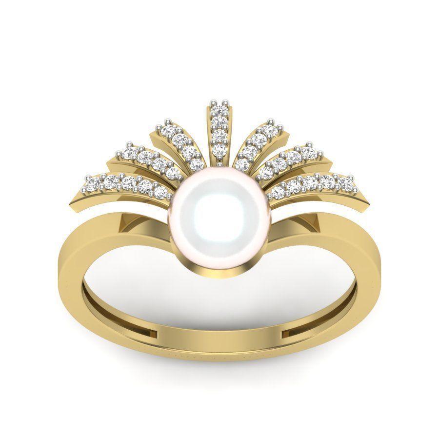 Wedding Engagement Solitaire Ring 3D print model_3