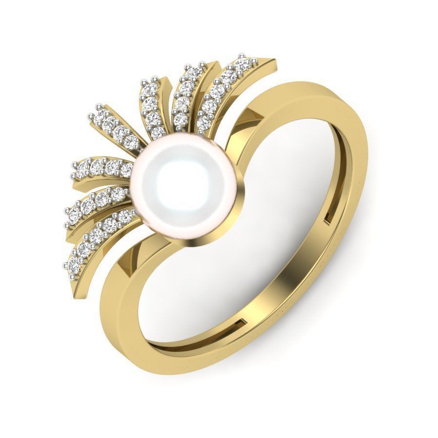 Wedding Engagement Solitaire Ring 3D print model_1