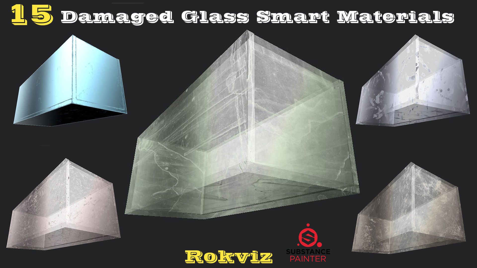 15 Damaged Glass Smart Materials and PBR textures Texture_4
