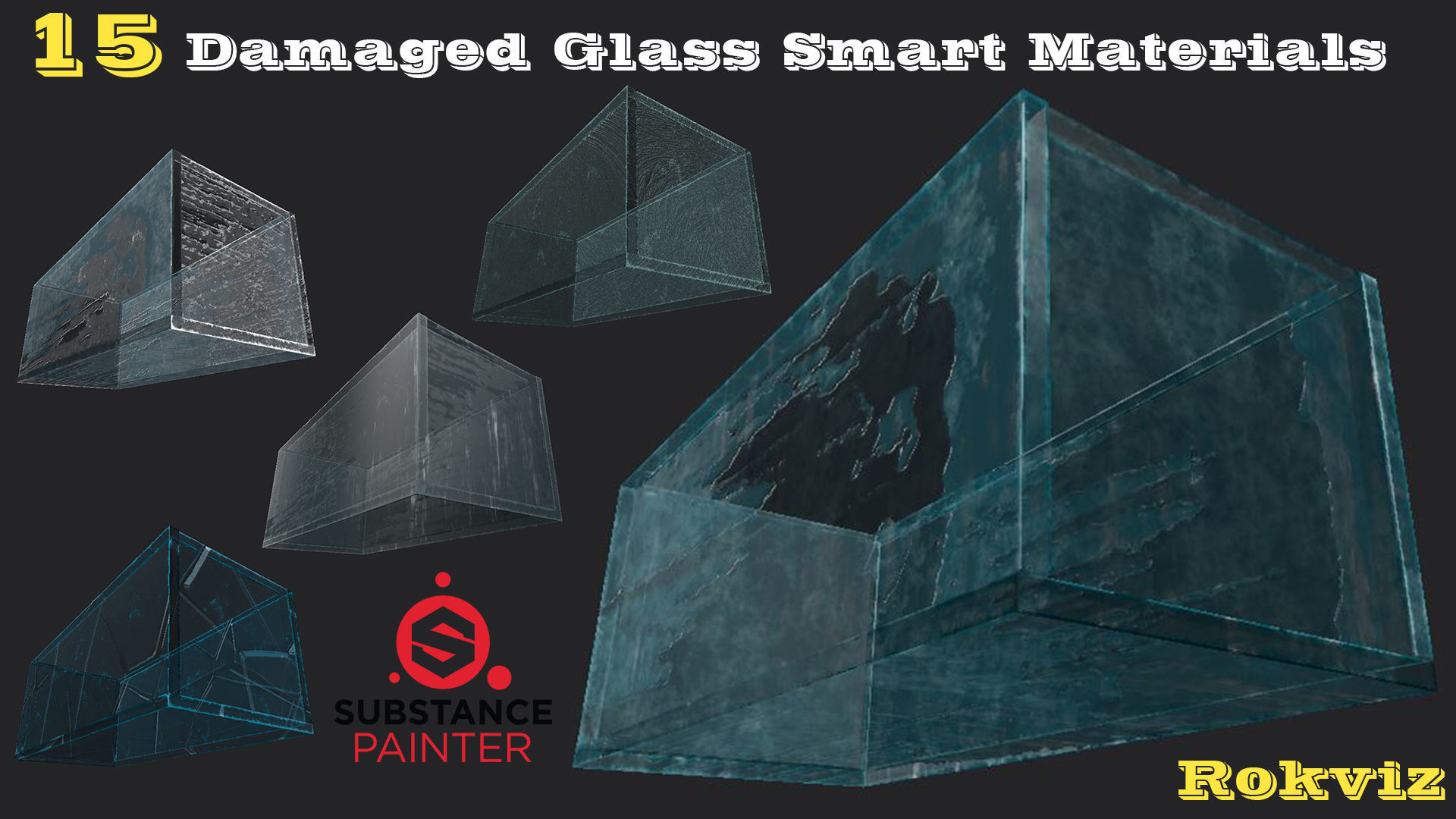 15 Damaged Glass Smart Materials and PBR textures Texture_2