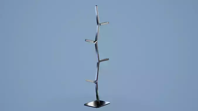 Coat Stand 001 - Black Wood