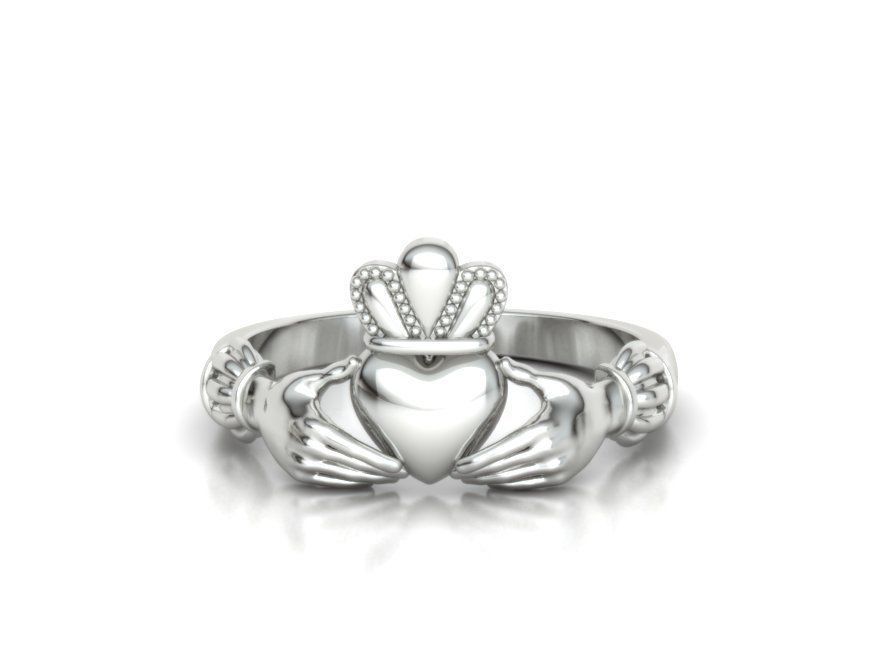 Claddagh Ring TwoTone Unique design ring 3dmodel 3D print model_15
